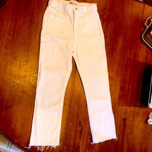 Zara white sailor cropped flare Size 6